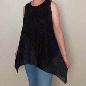 Eileen Fisher Linen and Silk Jersey Long Tunic